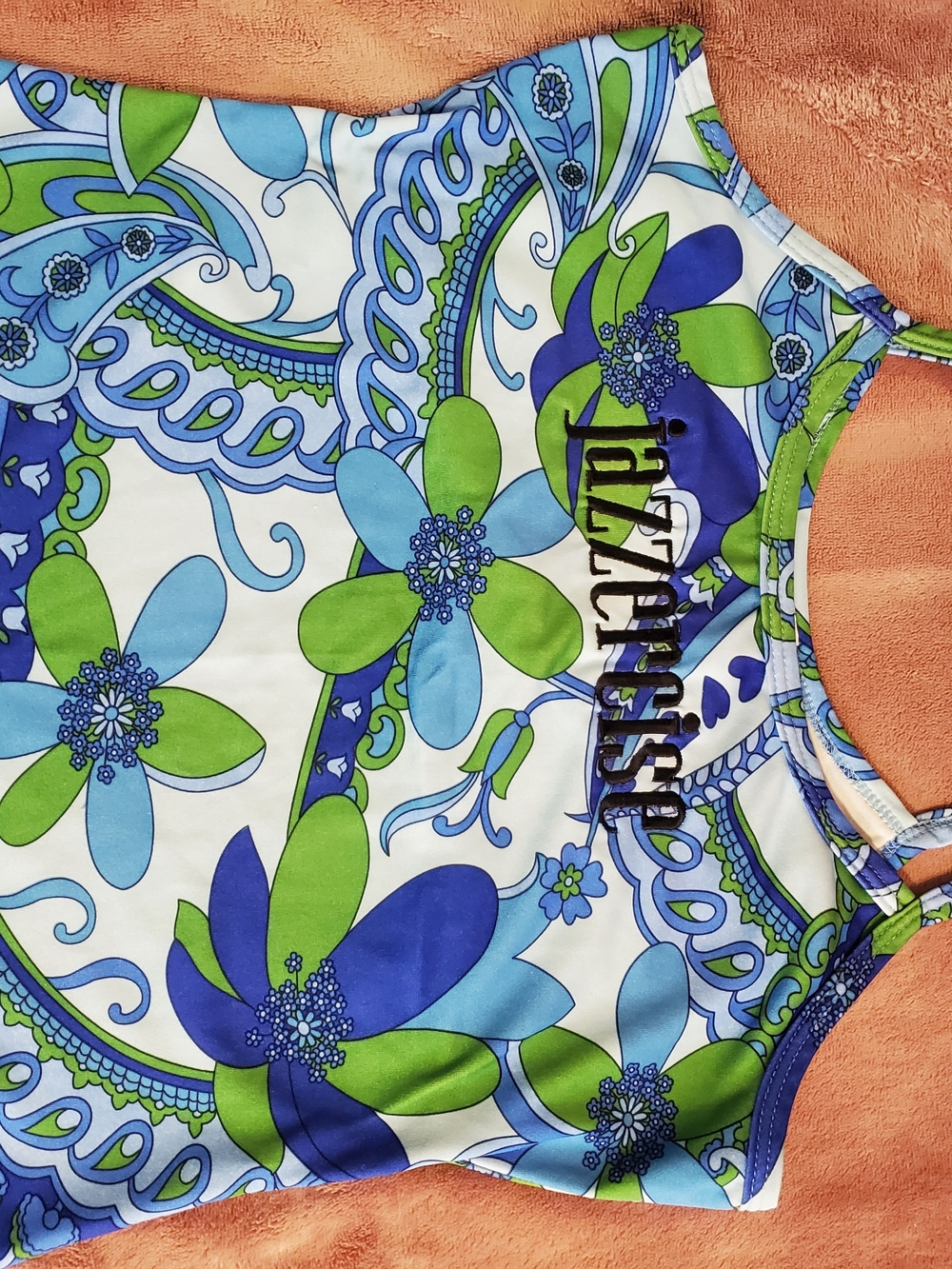Blue & Green Floral One-Piece Swimsuit by Justice